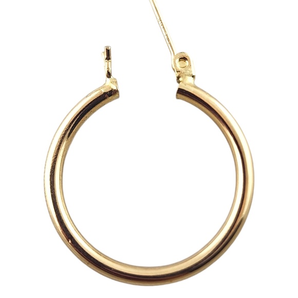 14 Karat Yellow Gold Circle Hoop Earrings #18504 - Picture 5 of 8